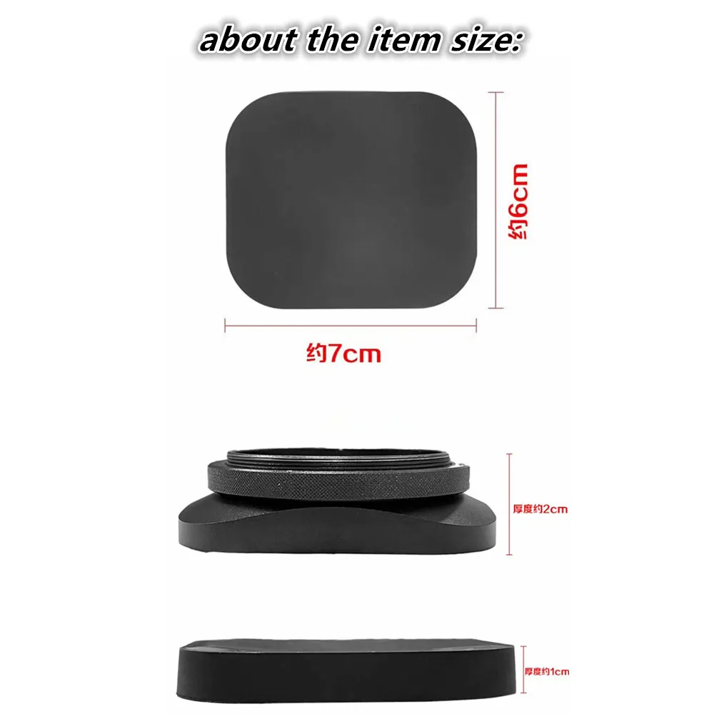 Square Shape Lens Hood 28mm 30mm 34mm 39mm 37mm 40.5mm 42mm 43mm 46mm 48mm 49mm 52mm for Canon Nikon Fujifilm Leica Panasonic camera lens hood