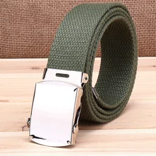 

Men's Casual Canvas Belt Zinc Alloy Automatic Iron Buckle Military Style Military Tactical Nylon Belt