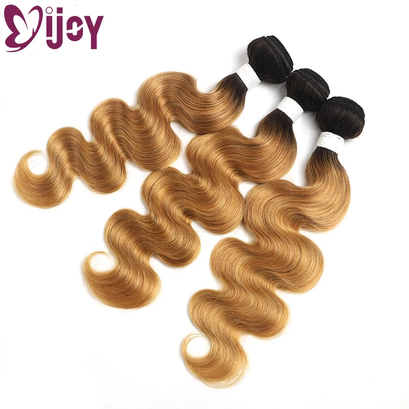 Body Wave Bundles With Frontal Brazilian Human Hair Bundles With 13x4 Frontal Ombre Honey Blonde Remy Hair Bundles With Frontal