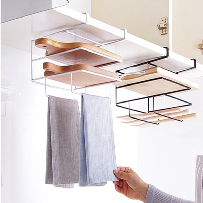الحائط تقطيع المجلس المنظم ، تخزين المطبخ وتنظيم الرف ، منشفة قطع المجلس حامل الرف - الصورة 2