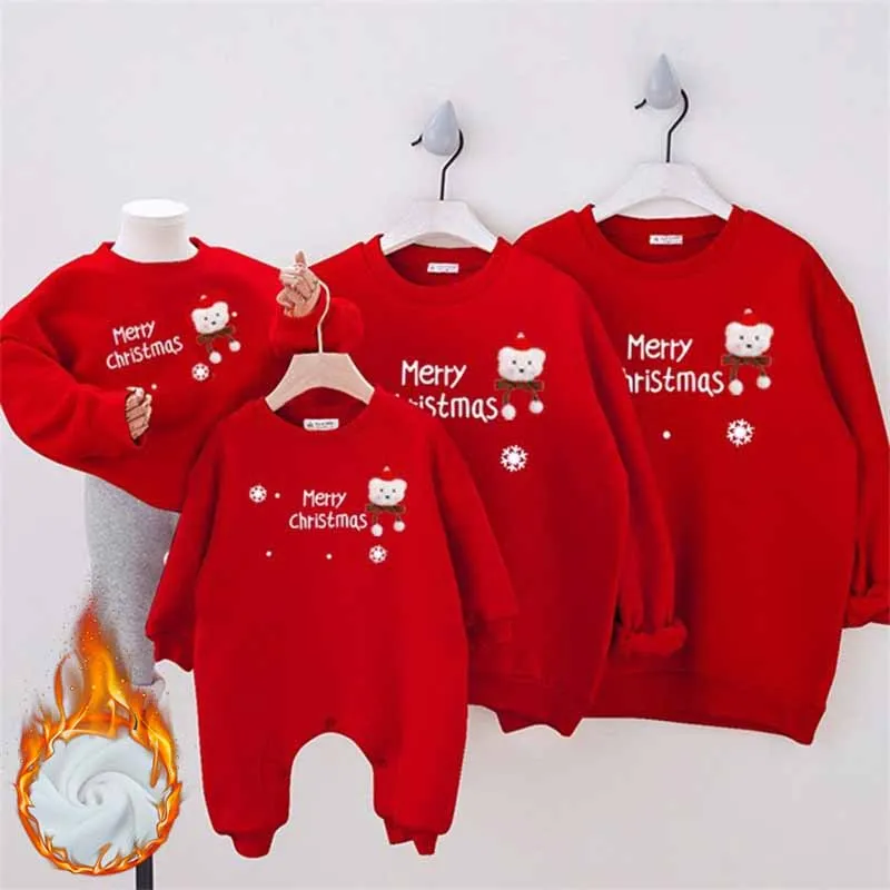thumbnail image 2 of Conjuntos familiares a juego para Navidad Suéter acolchado para padre e hijo Tops de dibujos animados para madre e hija Ropa de otoño e invierno, 2 of 5