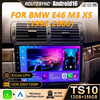 Radio para Auto Android 16 para BMW E46 M3 X5 1998-2006, Reproductor Multimedia de Video, GPS, 4G, Carplay, Estéreo para Auto, RDS, DSP, DVD, Unidad Principal, WIFI 1