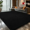 VIKAMA black Area Plush for Bedroom, Living Room Fluffy Rug, Large Area Rug Shag Shaggy Carpet Soft Plush Furry Bedside Rug 1