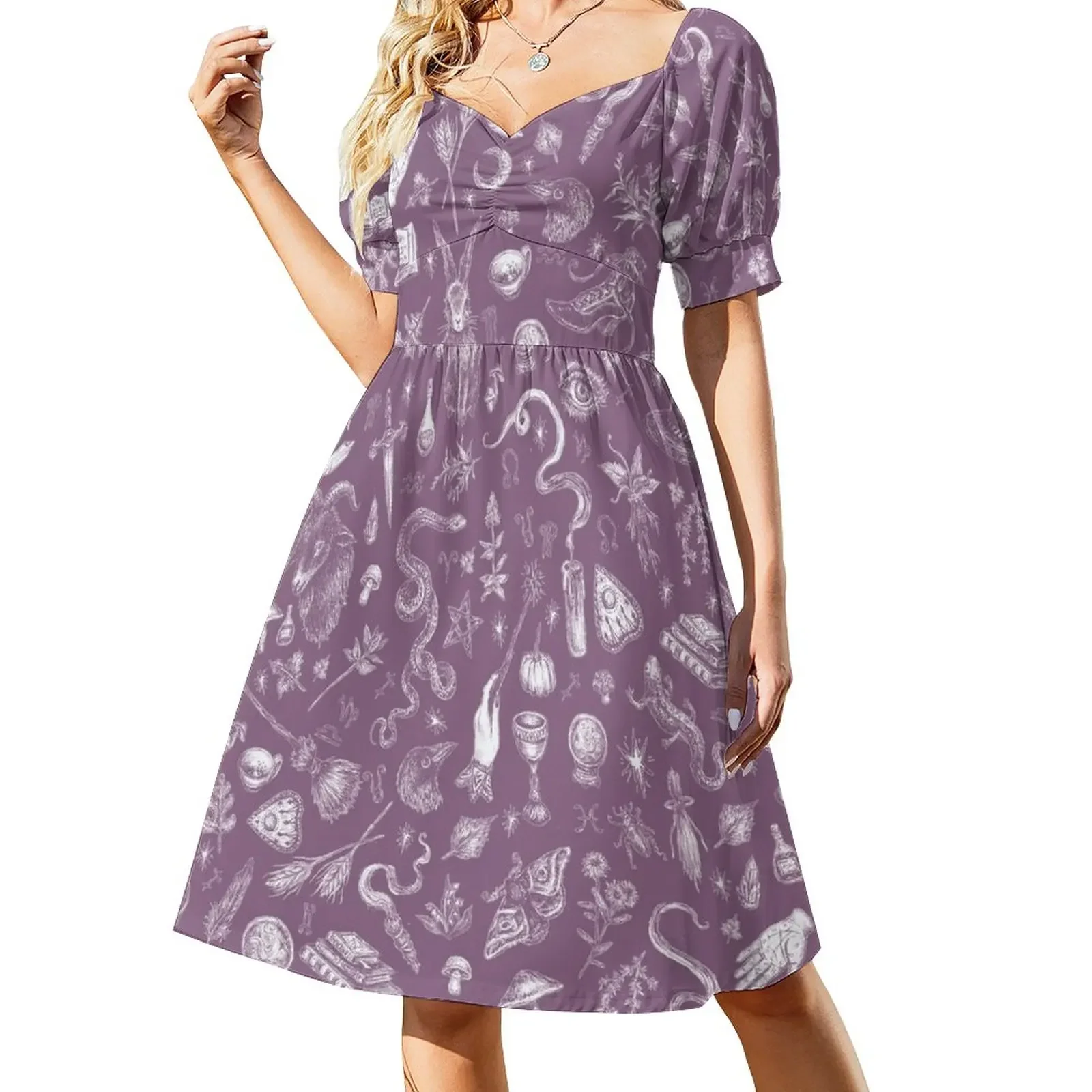 

Purple Salem Witch Sleeveless Dress dresses with long sleeves Woman clothes summer dresses for women 2024 Clothing