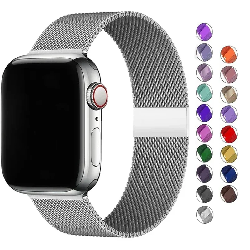 Milanese Loop Band for apple watch Ultra 49mm 45mm 44mm 41mm 40mm metal wristband bracelet iwatch series 9 8 7 6 5 4 3 SE watch strap
