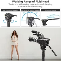 WEYLLAN KA7 Professional Video Monopod Kit Unipod and Fluid Head Travel Tripod Stand Telescopic Handheld Monopod For DSLR Camera - Image 2