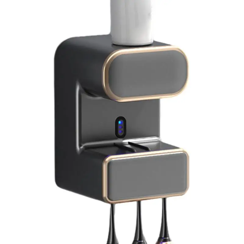 

Автоматический диспенсер для зубной пасты, 3 держателя для зубных щеток, перезаряжаемый дозатор зубной пасты