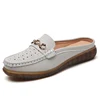 2025 Women Flats Genuine Leather Shoes Woman Platform Casual Soft Women's Loafers Shallow Slip On Shoes Women Nurse Ladies Shoes 3