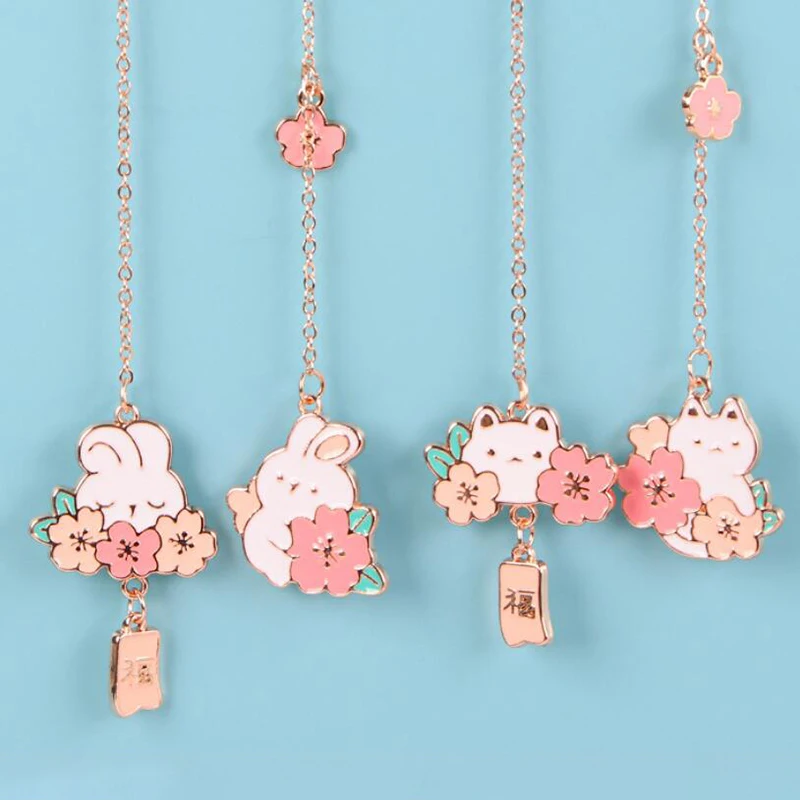 

Милая цепочка, искусственная кожа, милый цвет вишни, для школы, корейские канцелярские принадлежности, инструменты для чтения, офисные принадлежности