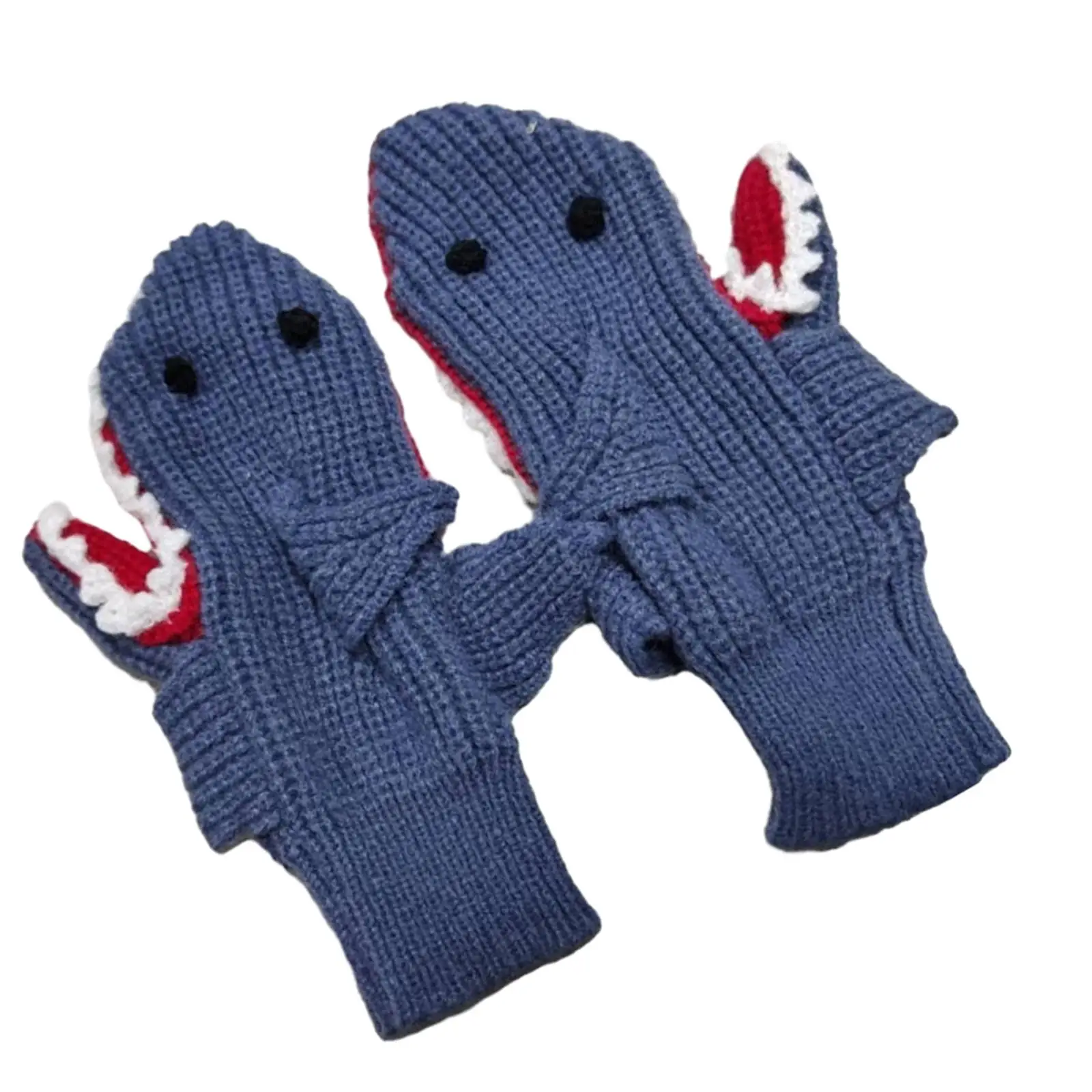 

Shark Gloves Stretch Cuff Thick Winter Warm Gloves Knitted Glove Mitten Gloves for Running Skiing Christmas Cold Weather Hiking