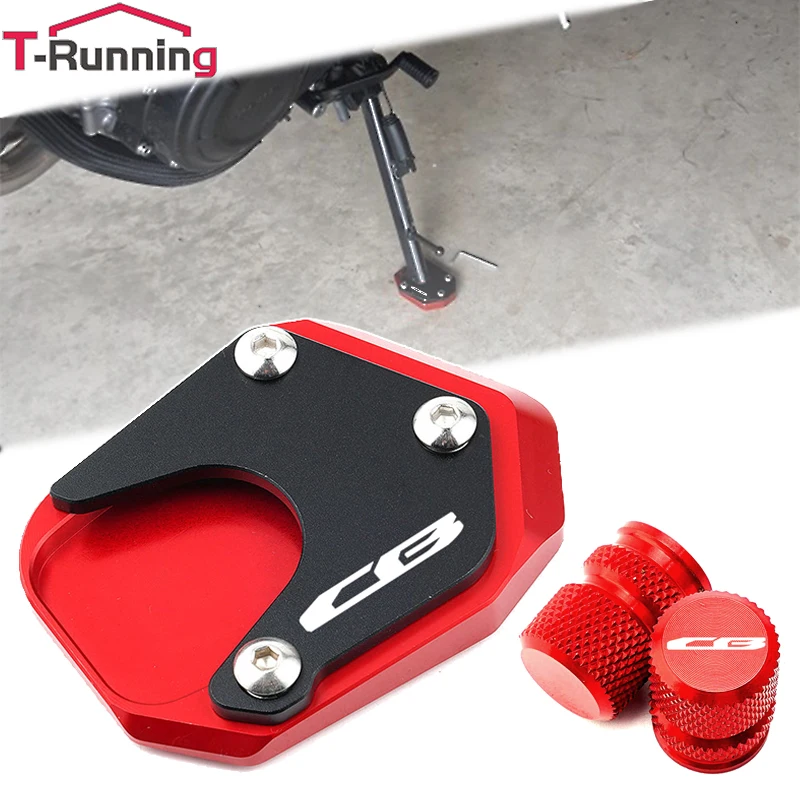 Extensión De Soporte Lateral Para Motocicleta, Almohadilla De Placa De