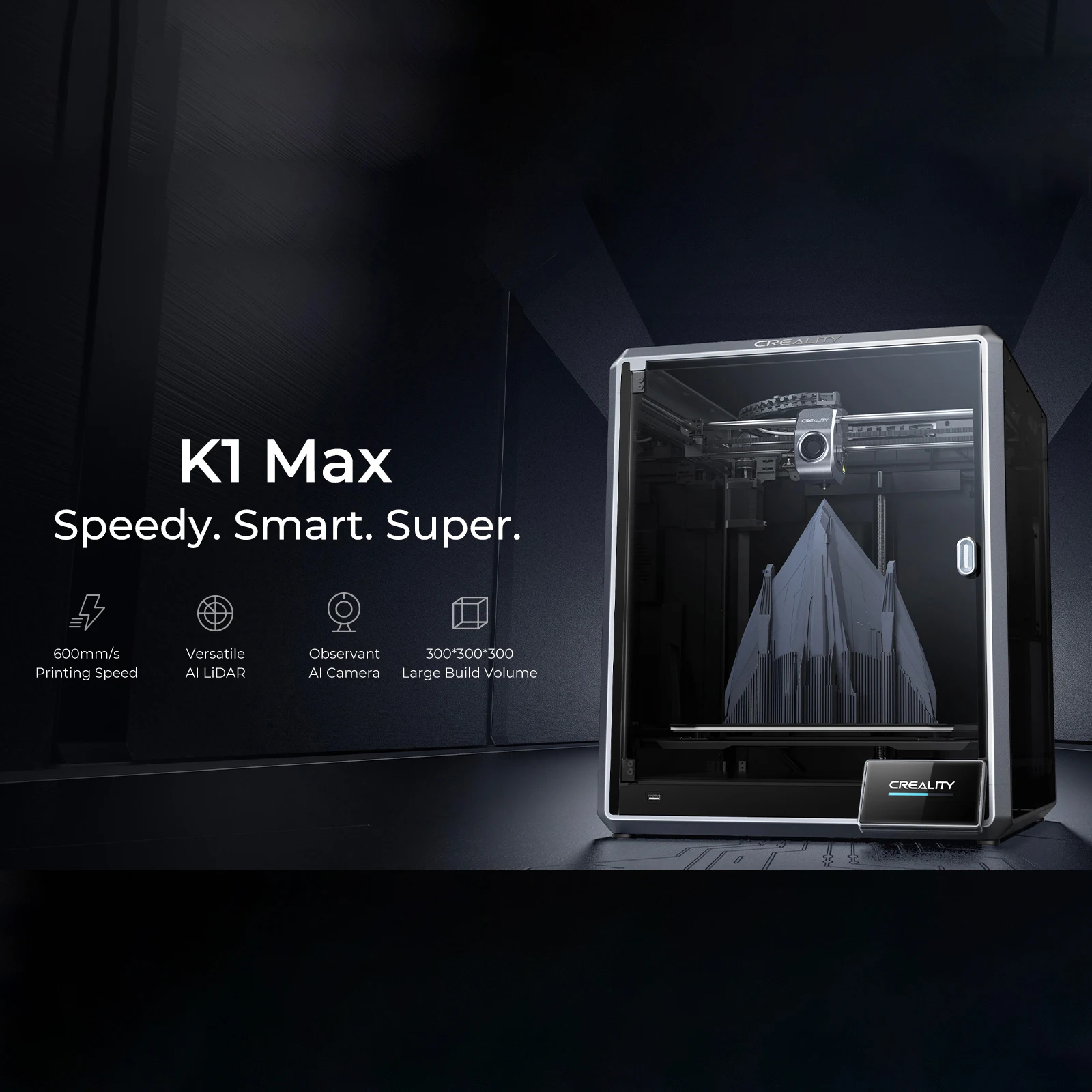 Krealność drukarka 3D K1/K1MAX maksymalny przepływ potężna podwójny wentylator chłodzenia gorąca prędkość drukowania 600 MM/S wytłaczarka z podwójnym napędem bezpośrednim 2 Krealność drukarka 3D K1/K1MAX maksymalny przepływ potężna podwójny wentylator chłodzenia gorąca prędkość drukowania 600 MM/S wytłaczarka z podwójnym napędem bezpośrednim - Image 2