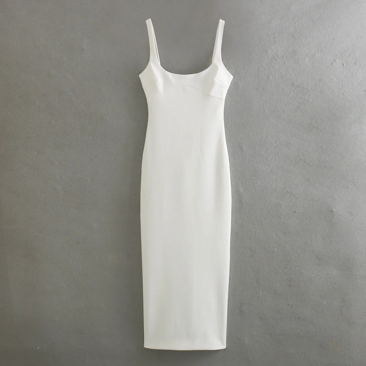

Women's Summer New Fashion Slim Fit O Neck Sexy Backless Sling Midi Dress Retro Sleeveless Back Zipper Women's Dress Mujer