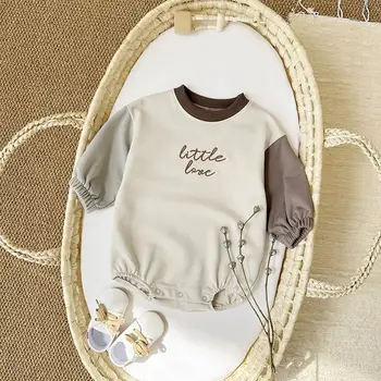 2025 New Baby Romper Summer Newborn Girl Clothing Cotton Long Sleeved Color Triangle Shorts Crawling Children 0-18M Boys Casual