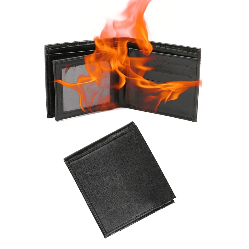 Fire Wallet Black Color Magic Tricks Magician Card to Wallet Fire Magician Stage Street Illusions Gimmick Prop Comedy ???? ?????