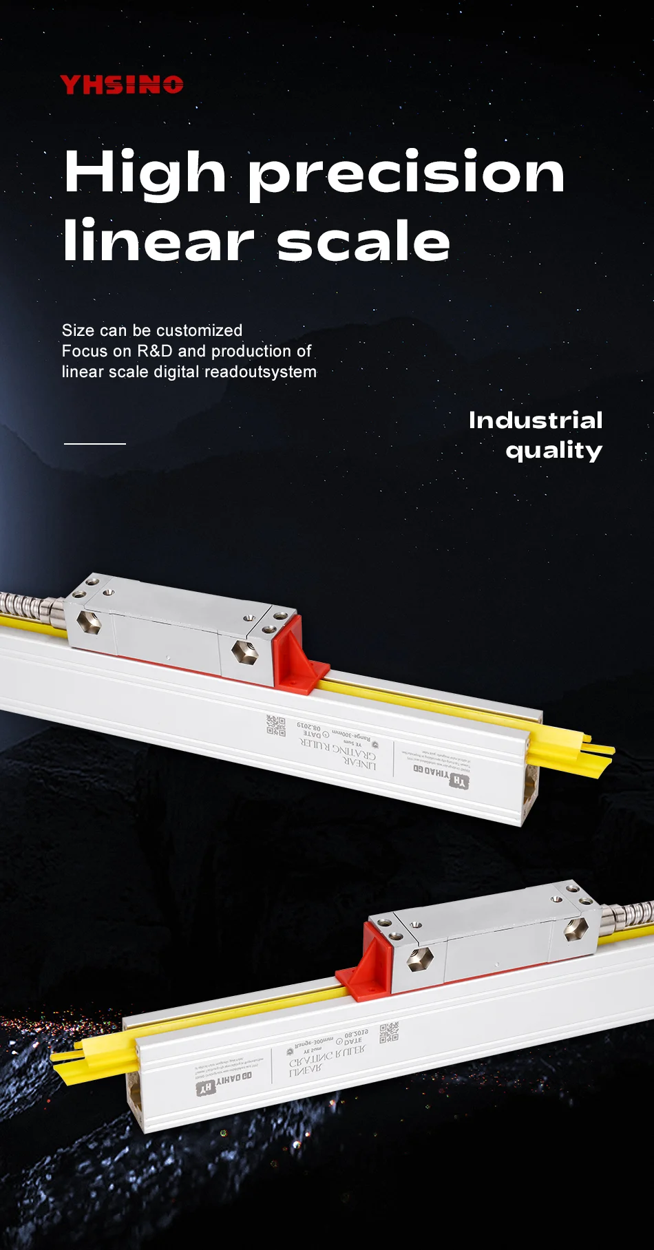 Linear Optische Abmessungen Skala Linie Optische Herrscher 5U 5V TTL für Drehmaschine Mühle CNC Maschinen 50 100 450 600 650 700 750 800 850 950 – Detail 1