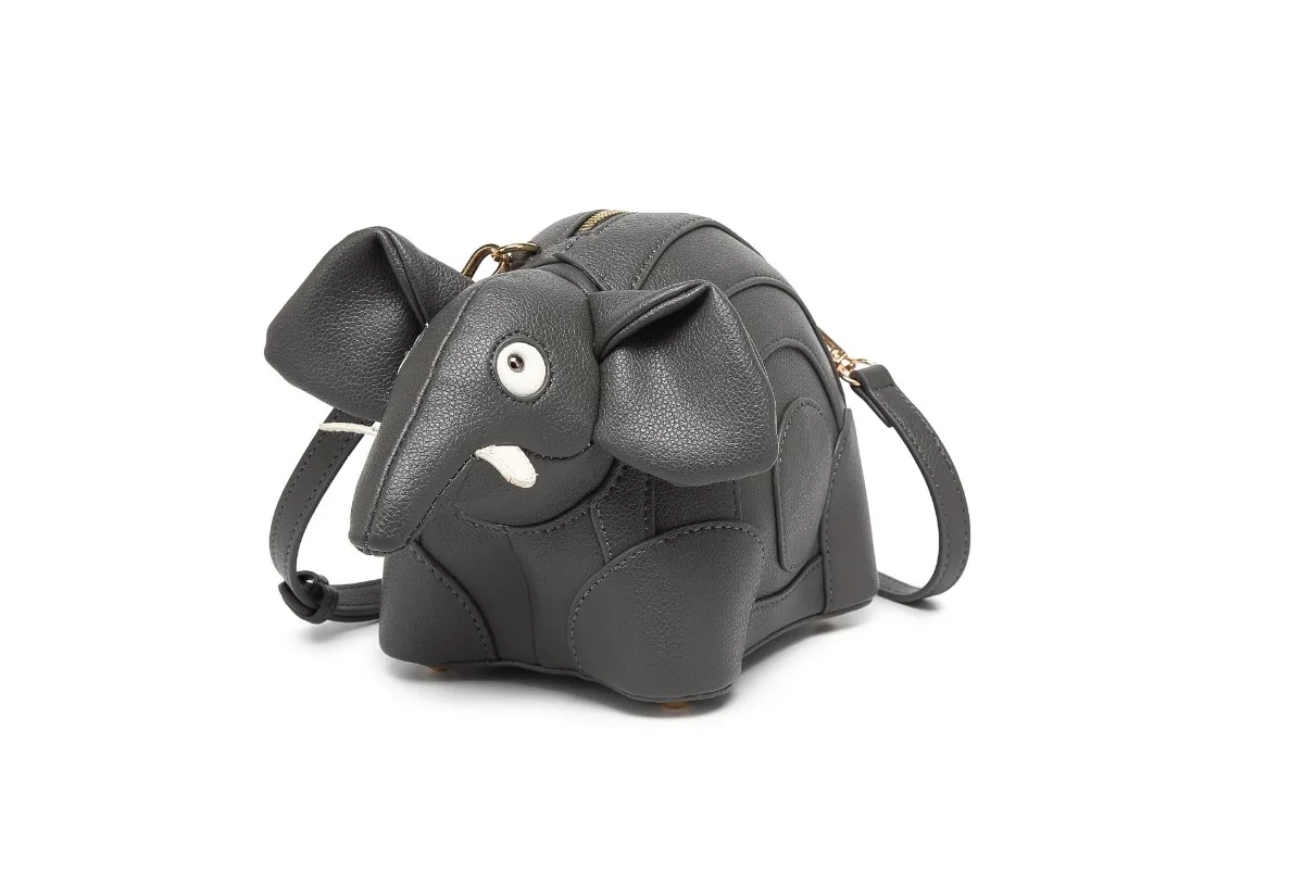 Novel Funny Cute Elephant shaped Women Purses Handbags Shoulder Bag Girls Crossbody Bag Designer Ladies Clutch Bag