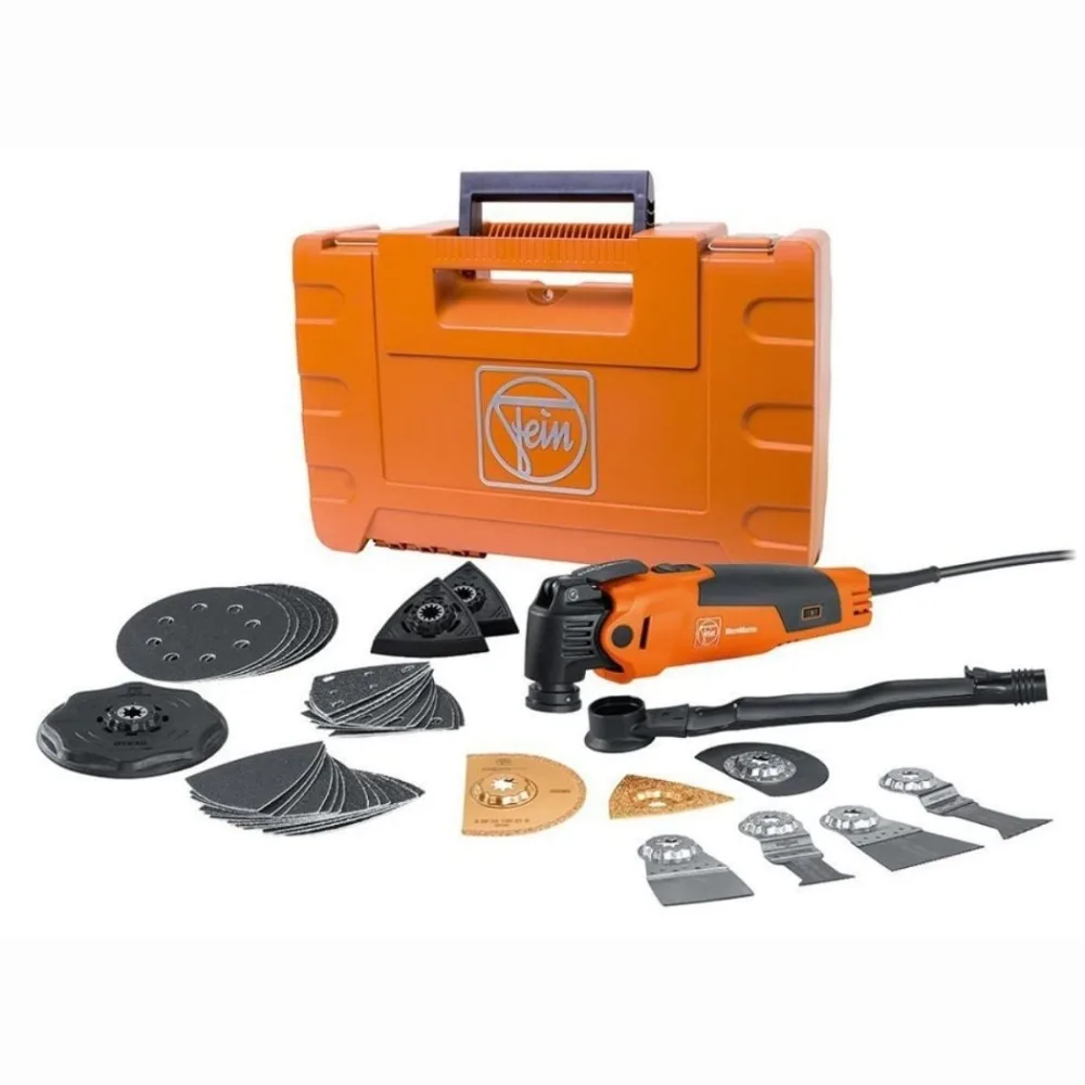 

Fein FMM350QSL MultiMaster Corded Oscillating Multi-Tool Top Kit with QuickStart and StarlockPlus for Snap-Fit Accessory