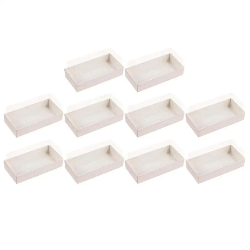 10 Pcs Wooden Dessert and Sandwich Boxes – Reusable Cake Holders, Portable Food Contain... - SKU TCGB1655 - UGI Packaging
