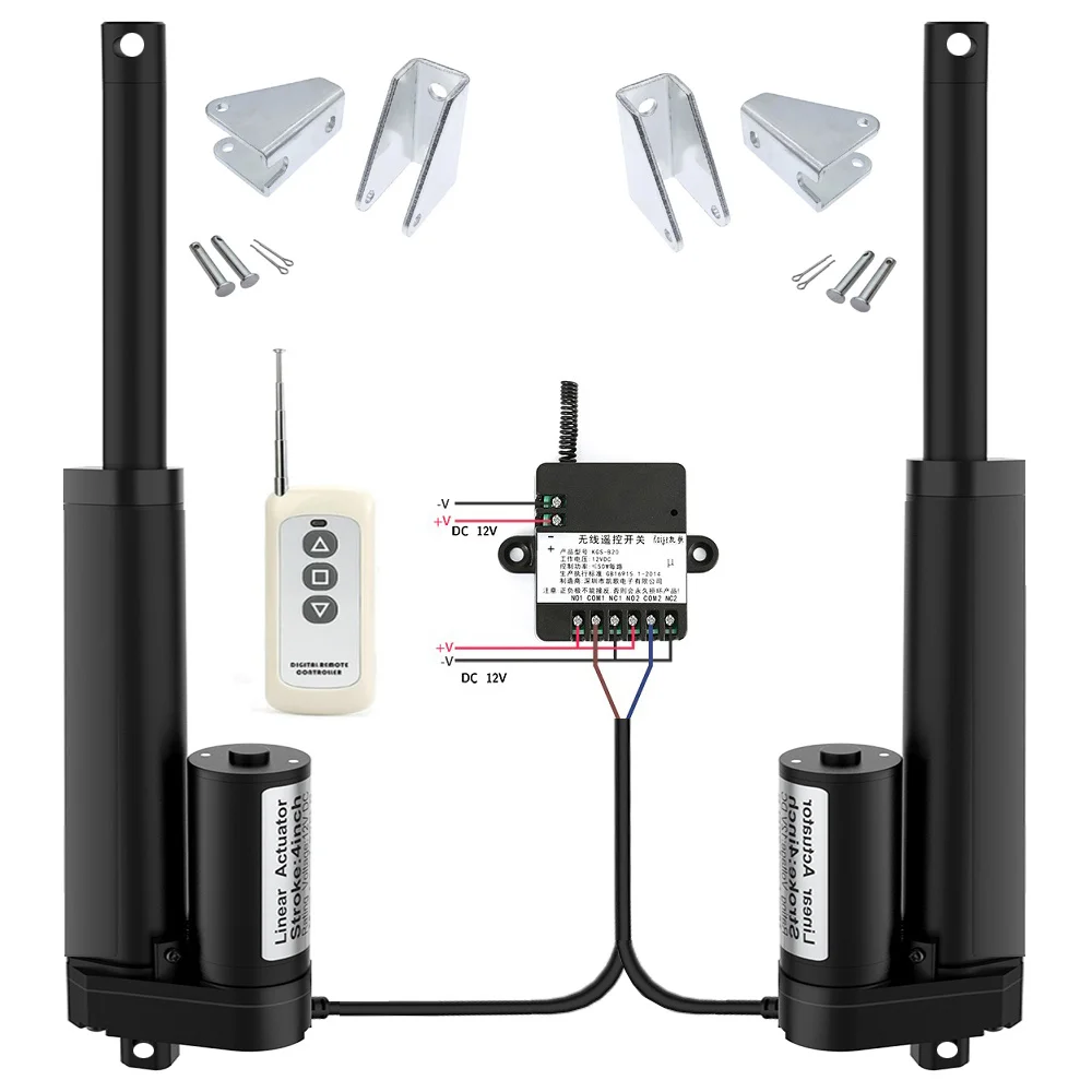 2PCS 12V Linear Antrieb 1PCS Schalt Netzteil 1PCS Control System 4PCS 
