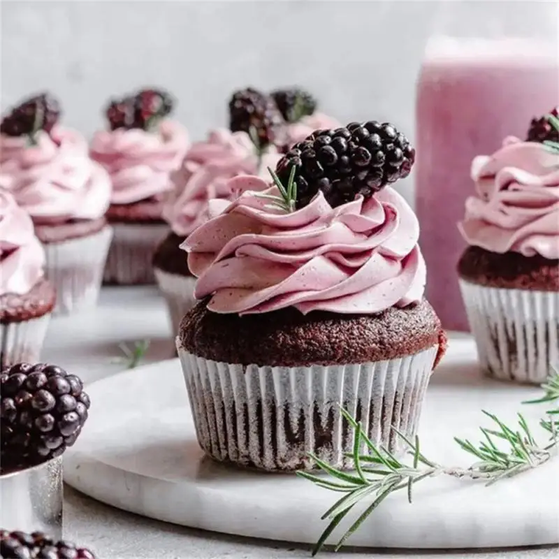 Gobelets à Cupcake en Papier à carreaux rose et vert, 50 pièces, doublure  de Cupcake, pour