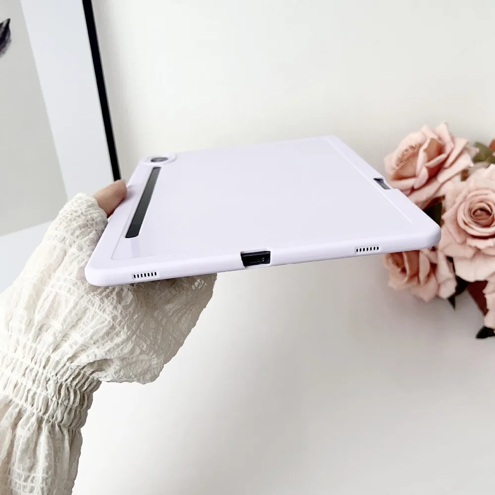 Candy Color Tablet Case with Pencil Holder - TPU Cover