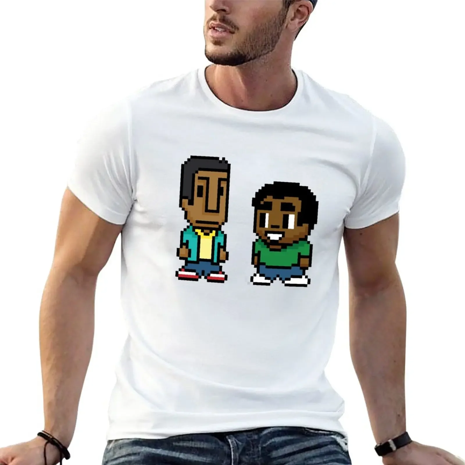 Troy and Abed T-Shirt anime clothes Aesthetic clothing fitted t shirts for men
