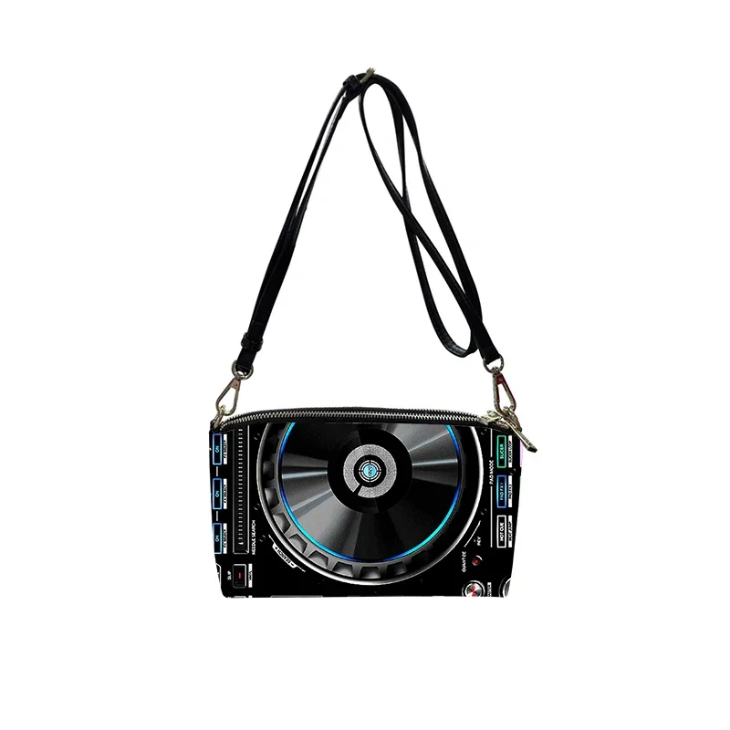 electronic music DJ Controller Mixer PU Crossbody Bag 2023 New Women's Fashion Shoulder Bag Minimalist Small Square Bag