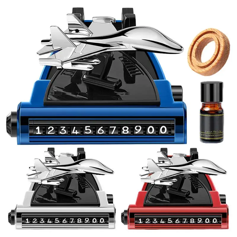 

Car Airplane Freshener Multifunctional Car Aromatherapy Ornaments Phone Holder Parking Number Plate Safety Hammer Ornaments