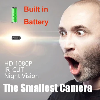 Mini telecamera XD IR-CUT Il più piccolo videocamera di sicurezza domestica Full HD 1080P Visione notturna a infrarossi Micro cam DV DVR Rilevazione movimento