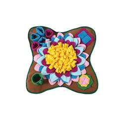 Eco-Friendly Stress Relief Sniffing Mat for Pets: Bite-Resistant Training and Slow Feeding Blanket for Dogs and Cats (Chocolate)