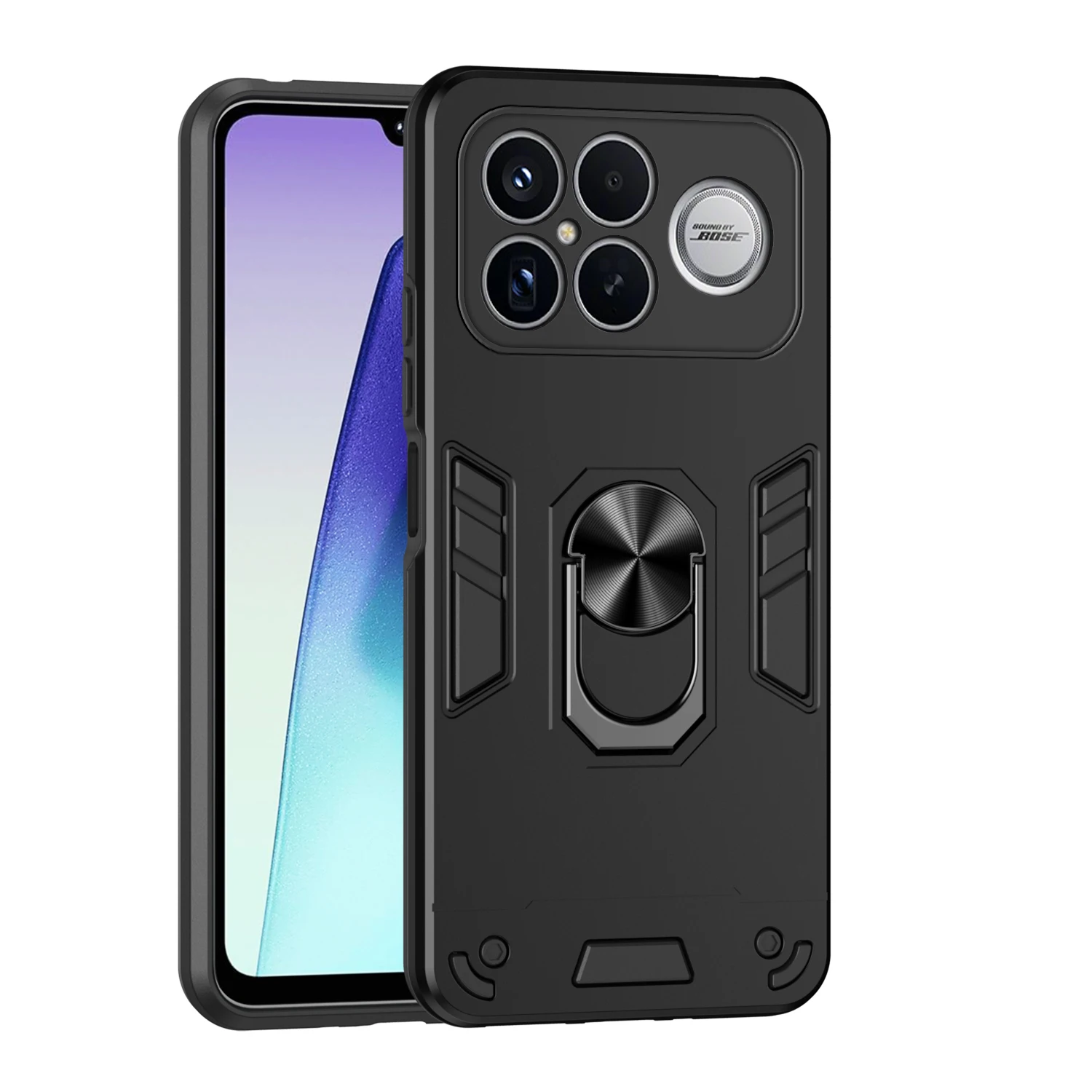 Military-Grade Protective Case with Ring Holder and Magnetic Mount Capability