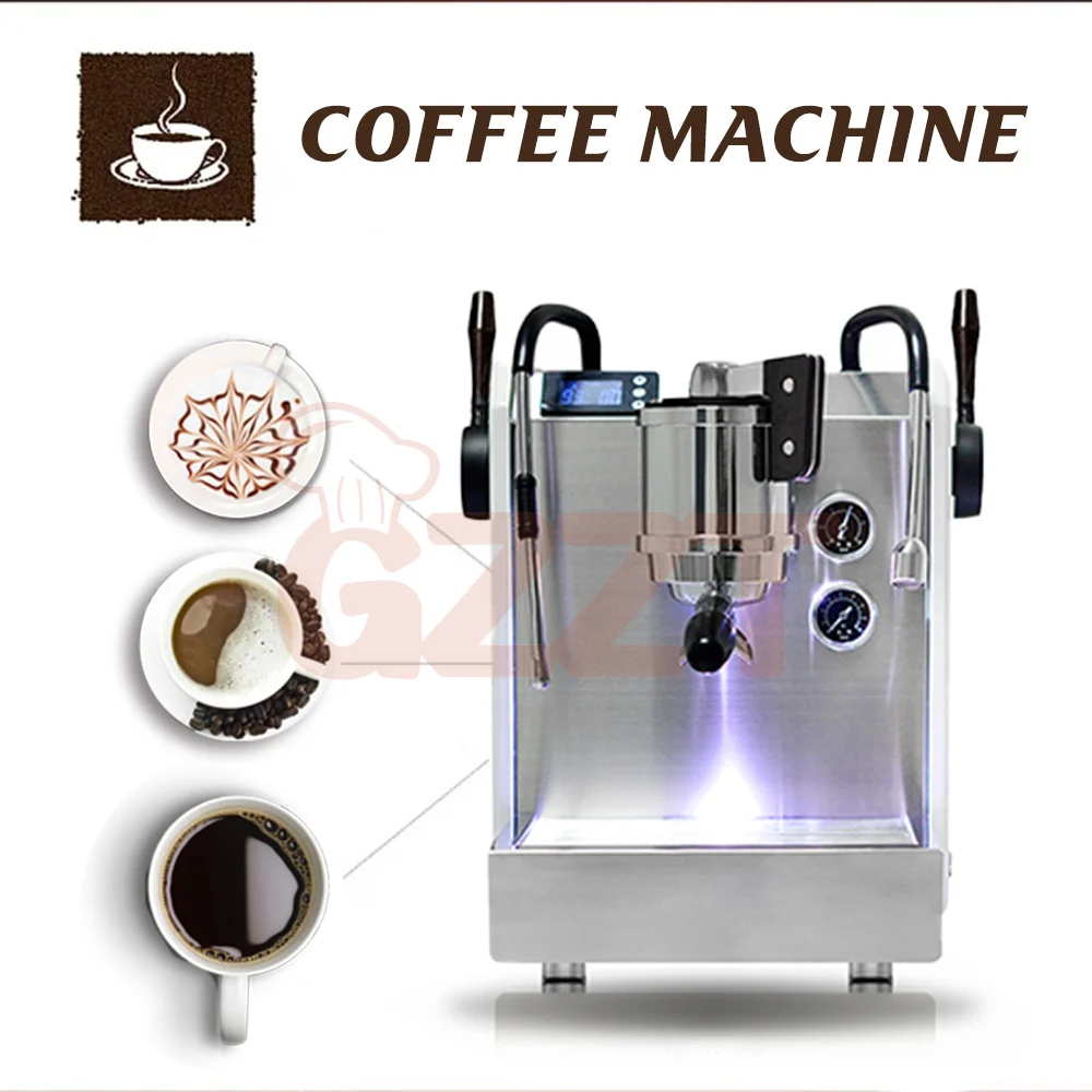 GZZT-cafetera semiautomática Ltalian de 9Bar, máquina de café con 4  orificios para espumar leche al vapor, cafetera Espresso comercial de doble  caldera, tienda de té de leche - AliExpress