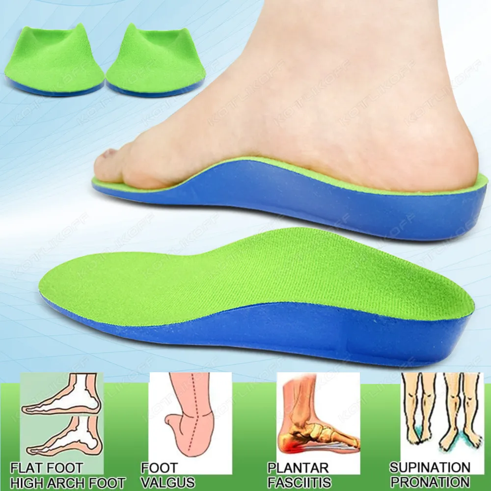 Orthopädische Kinder-Einlegesohle für Plattfüße, bequeme Korrektur, X/O-Bein, Fußunterstützung, orthopädische Schuhe für Kinder, Zubehör – Detail 1