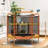 60" Trampoline for Kids, Heavy Duty, Adjustable Height, Max Weight 330 lbs, 5 Ft Outdoor Indoor Trampoline for 3-7 Ages 2