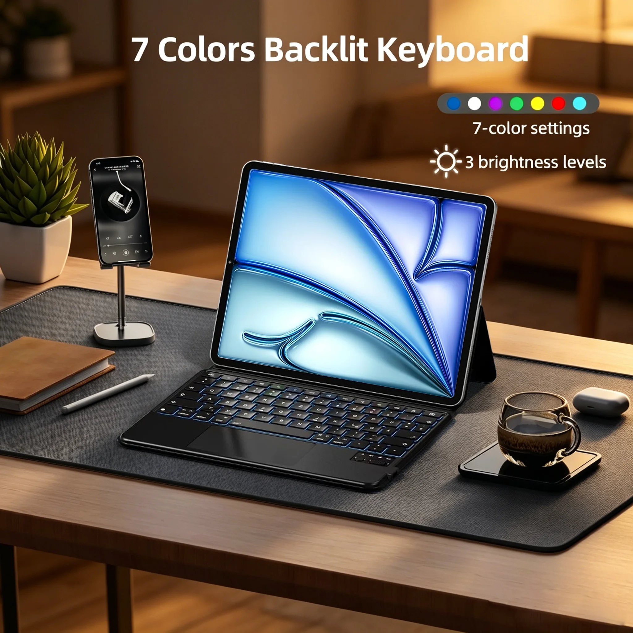 Ultra Slim Backlit Magnetic Keyboard Case