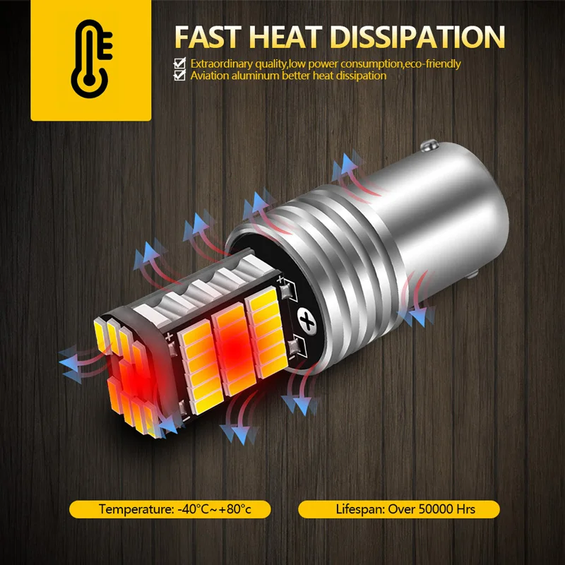 ڵ  ü  LED ȣ , P21W LED 1156, BA15S 7506, 4014SMD, 1200LM,  12V, 2 , 45 , ǰ