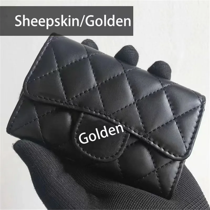 Lady black wallet Business Sheepskin Bag Leather Card Holder Leather Fashion Card Holder