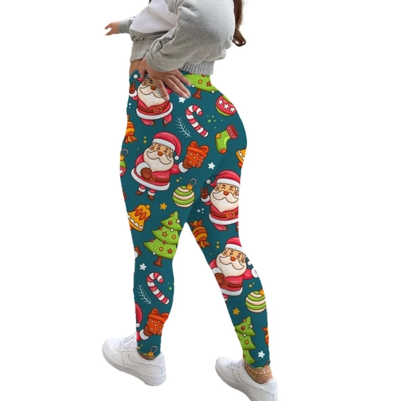 

Womens Christmas Butt Lift Leggings Elastic Pants Yoga Pants Printing Trousers