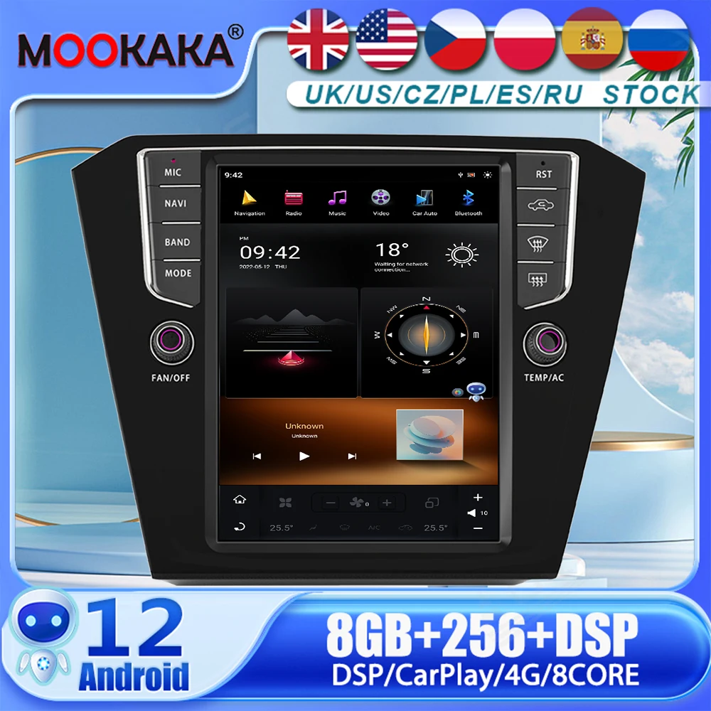 

For VW Magotan 2017+ 4GLET PX6/G6 Android 12 Car Stereo Radio Multimedia Player GPS Navigation Auto Audio DSP
