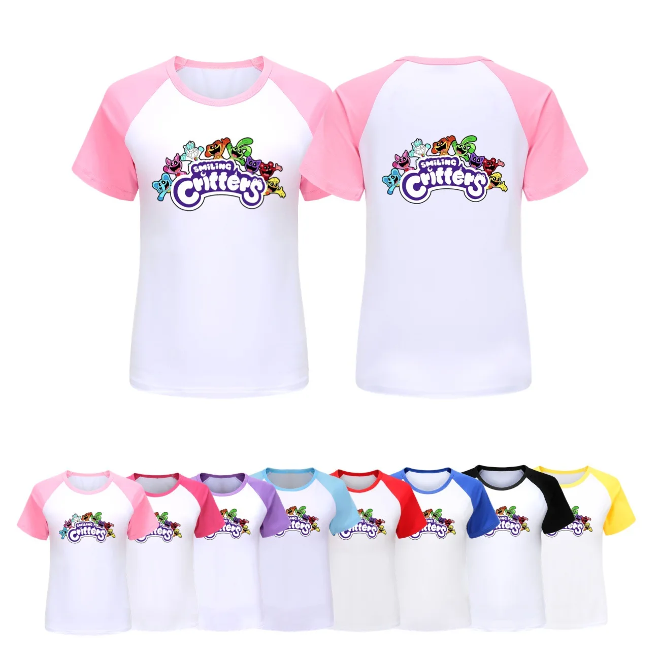 2024 New Game Smiling Critters Tshirts Boys Cat Nap T-shirt Kids Summer Clothes Baby Girls Short Sleeve Tops Children's Clothing