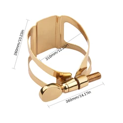 Premium Single Screw Adjustment Saxophone Ligature - Compact & Durable Metal (For tenor saxophone)