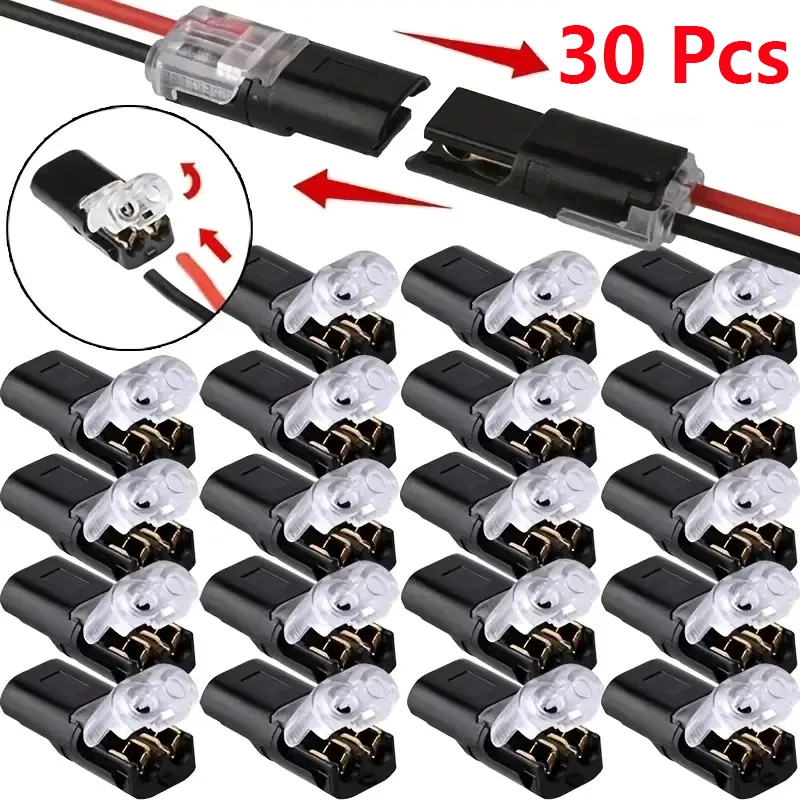 Premium Electrical Connectors for Automotive Wires and Cables, Enhanced 2-Pin Plug Kit - Multiple Piece Options Available