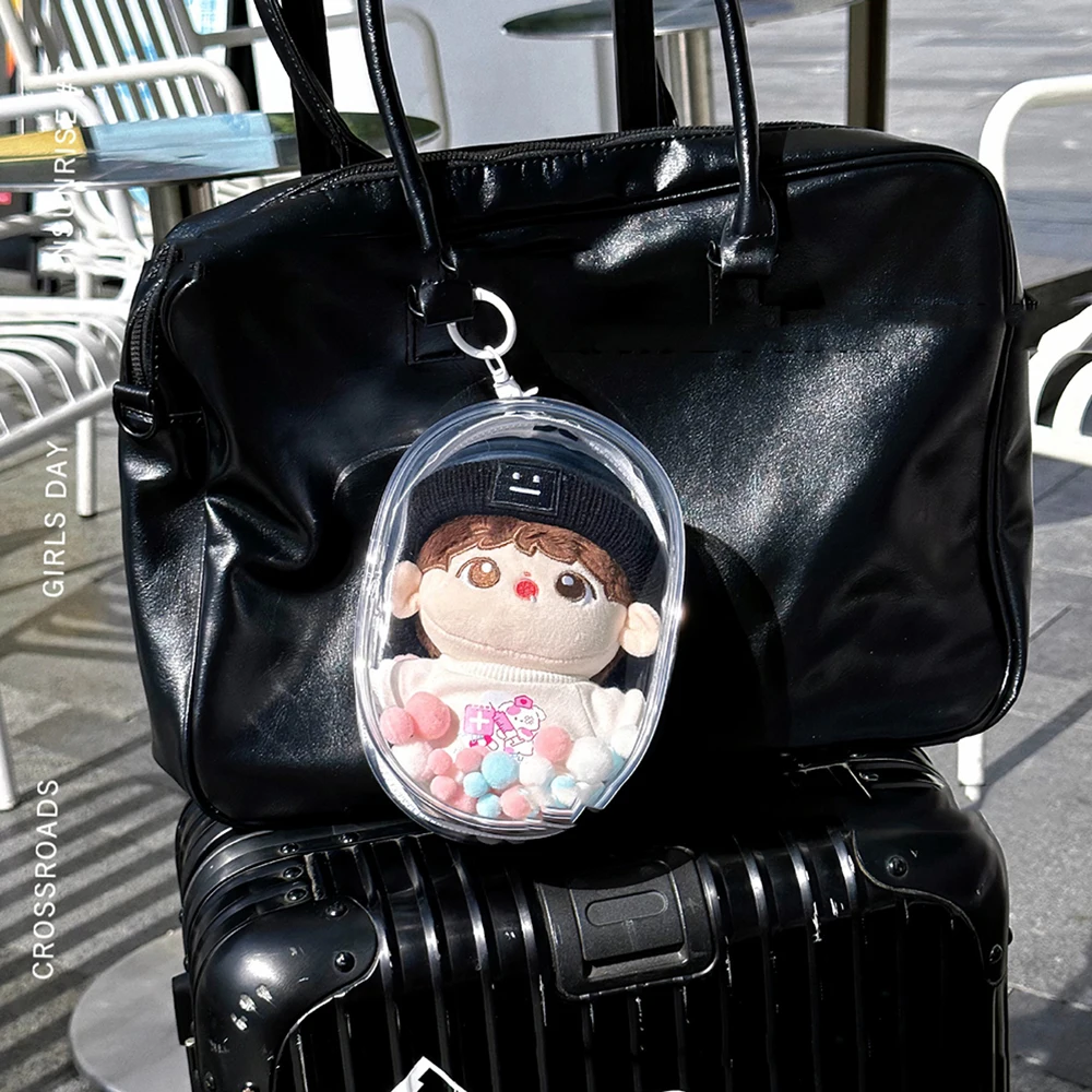 Doll Bag Pvc Doll Bag Thickened Clear Pouch Outdoor Storage Pouch Keychain Plush Doll Transparent Bag Pendant Colored Zipper