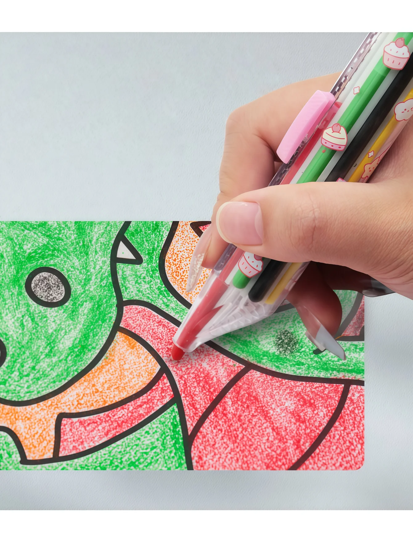 Wholesale Crayons That Don'T Stain Hands: 8-in-1 Rotating Multi-Color Crayons, Kids' Plastic 8-Color Push-Up Crayons - 2