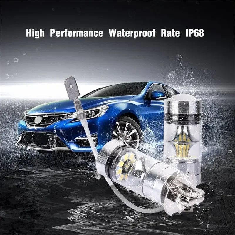 H3 LED Foglights Conversion Kit Bulbs High Low Beam 100W 6000K Super White 3000K Auto Driving Headlight High Low 12V 24V led bulb,led fog light,led headlight,led light