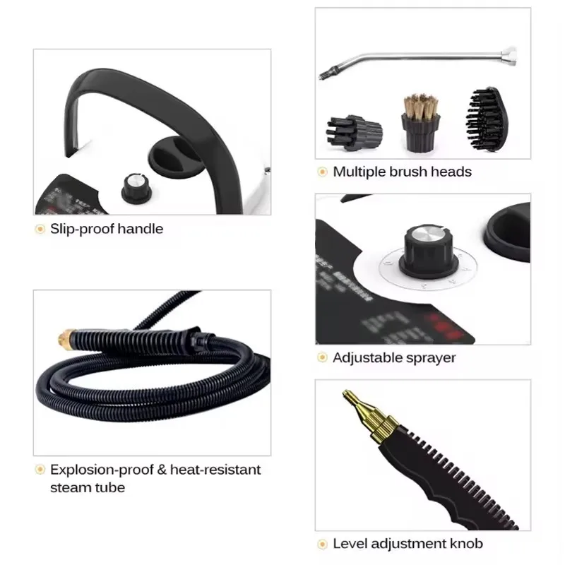 Steam Cleaner High Temperature Sterilization Car Steaming Cleaner Air Conditioning Kitchen Hood Home 110V US Plug /220V EU Plug 4