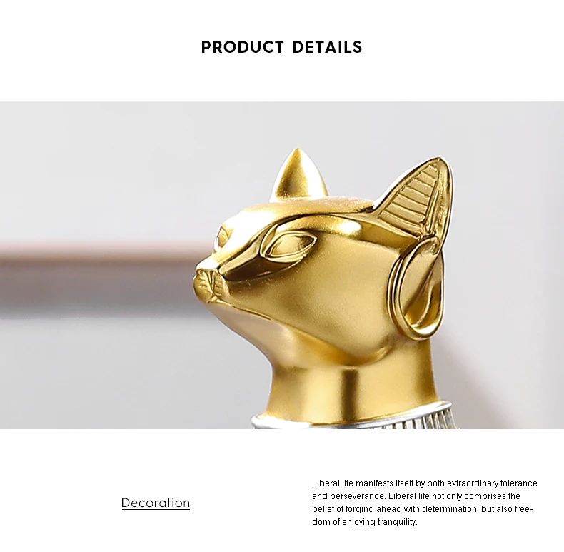 Статуэтка в европейском стиле с изображением золотого египетского кота |  AliExpress