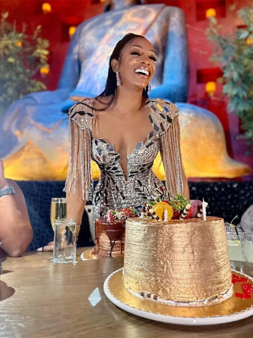 Short Golden Prom Dresses Luxury Black Girls Beaded Crystal with Tassel Birthday Cocktail Party Gowns Homecoming Customized women prom dresses