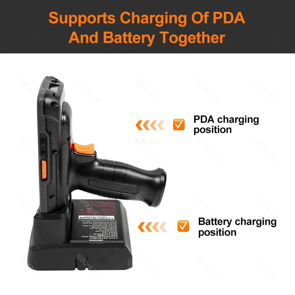 Rugged PDA Android 11 Handheld Terminal Portable Data Collector 1d 2D Barcode Zebra 4710 Scanner NFC Charger 4G+64G Running UHF